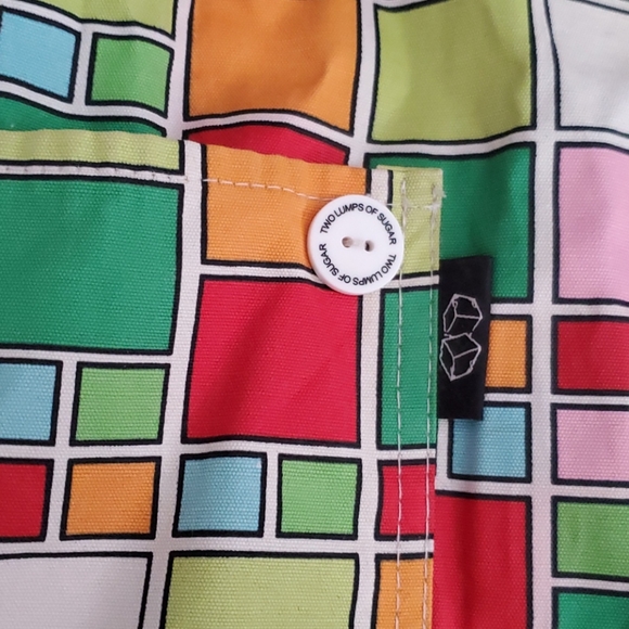 Two Lumps Of Sugar Multi-colored Squares Apron - Picture 3 of 6